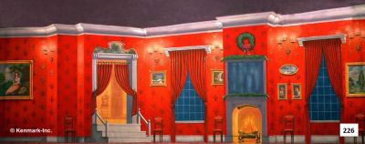 Red Victorian Living Room