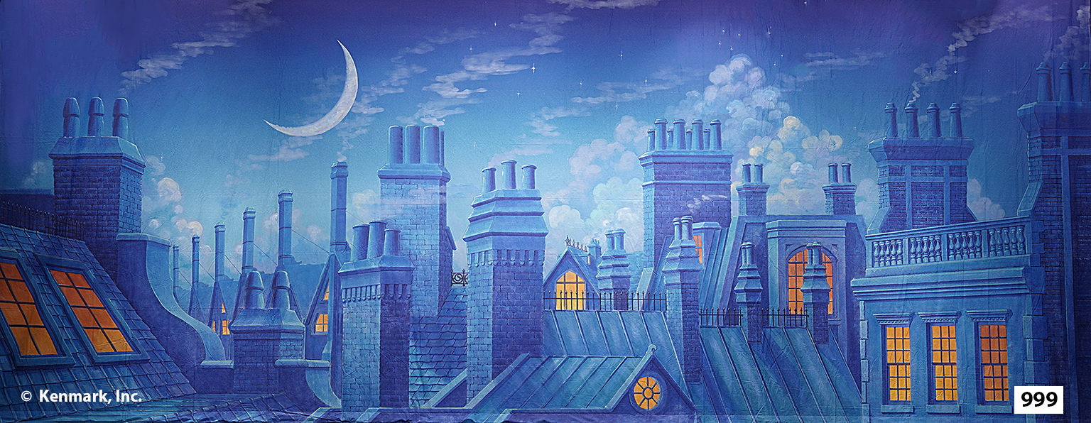 Mary Poppins  Rooftop with Moon